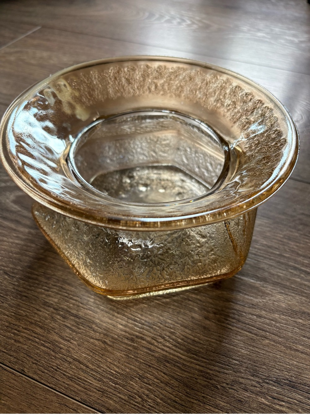 Vintage Marigold Carnival Glass Spittoon / Candy Dish - 1920s